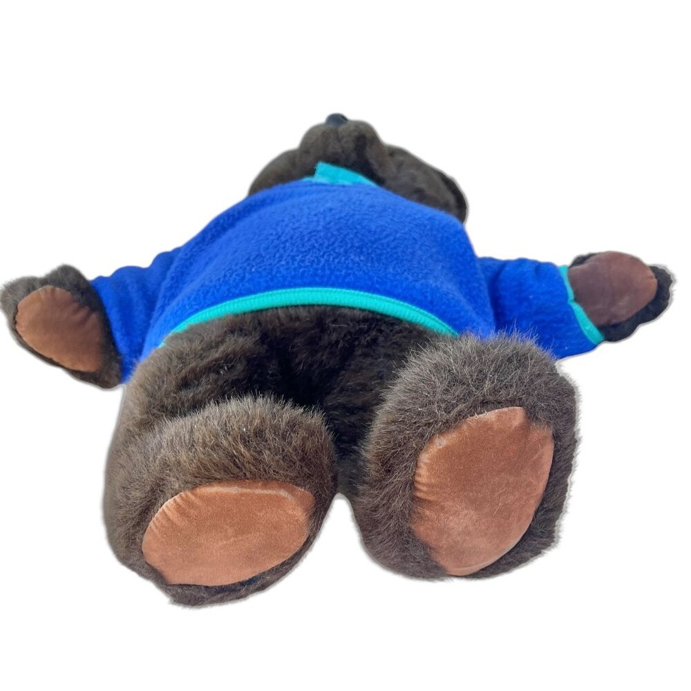 L.L. Bean Plush Bear 17" With Blue Fleece Jacket By Douglas Co Polyester Fibers - Picture 7 of 11